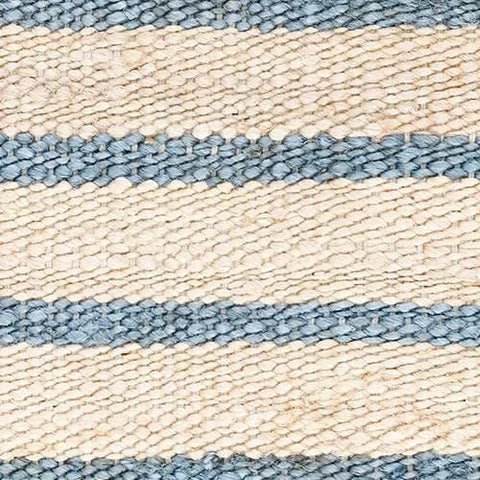 Moana Stripe Handwoven Jute Rug Swatch | Blue