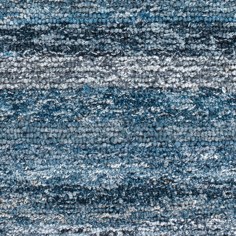 Denim Chindi Hand Hooked Cotton Rug Swatch | Blue