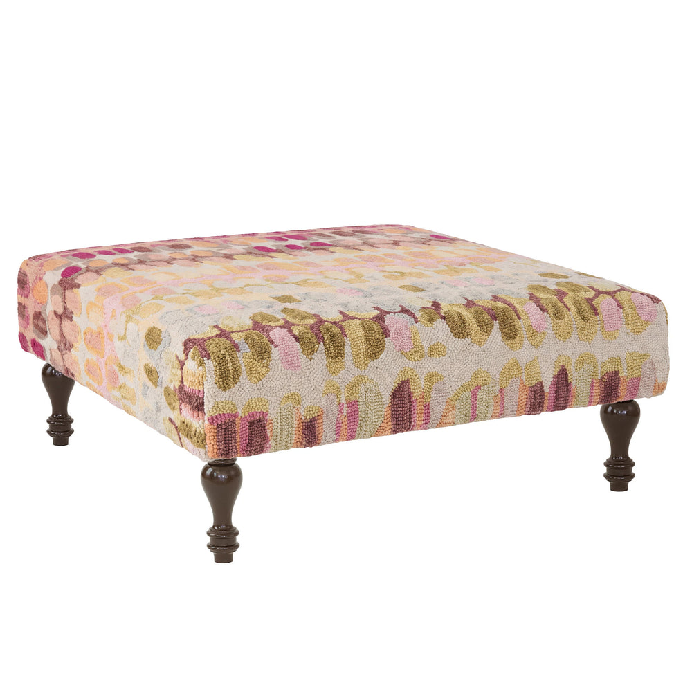 Paint Chip Rug Ottoman | Pastel