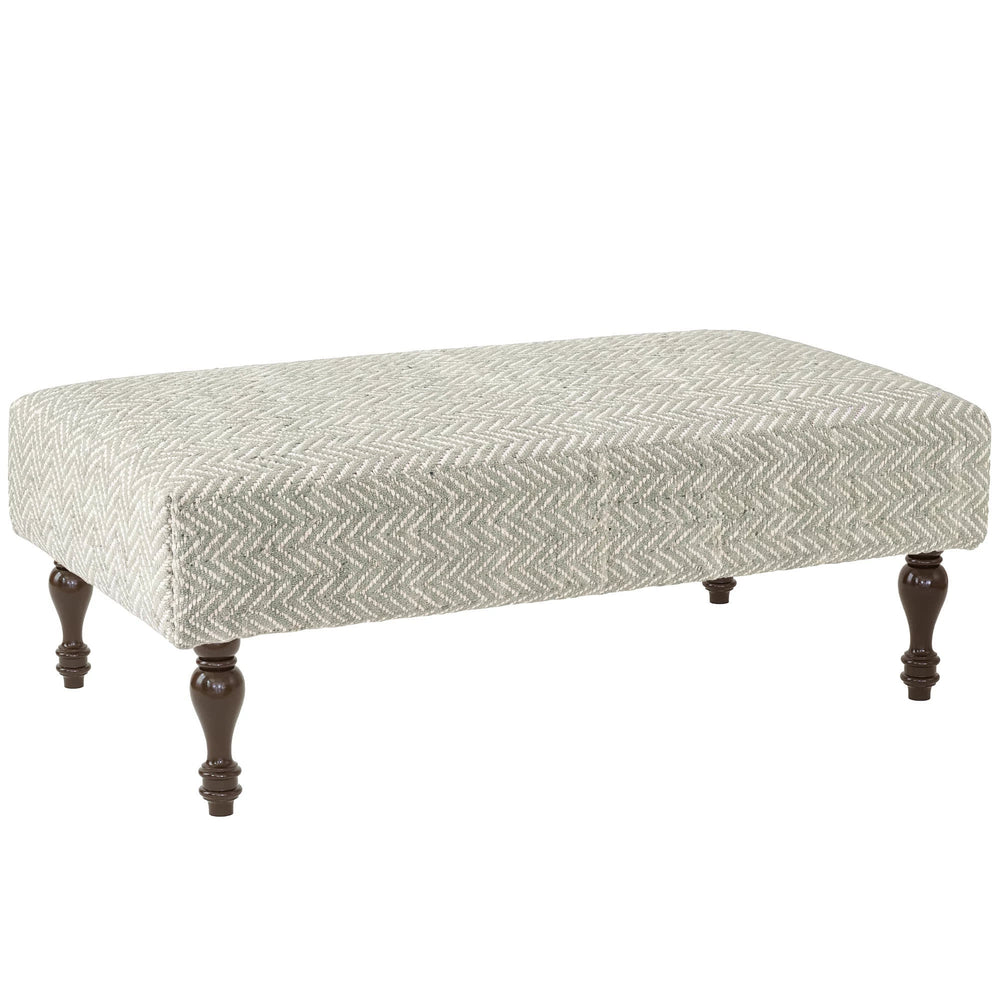 Herringbone Rug Ottoman | Ocean