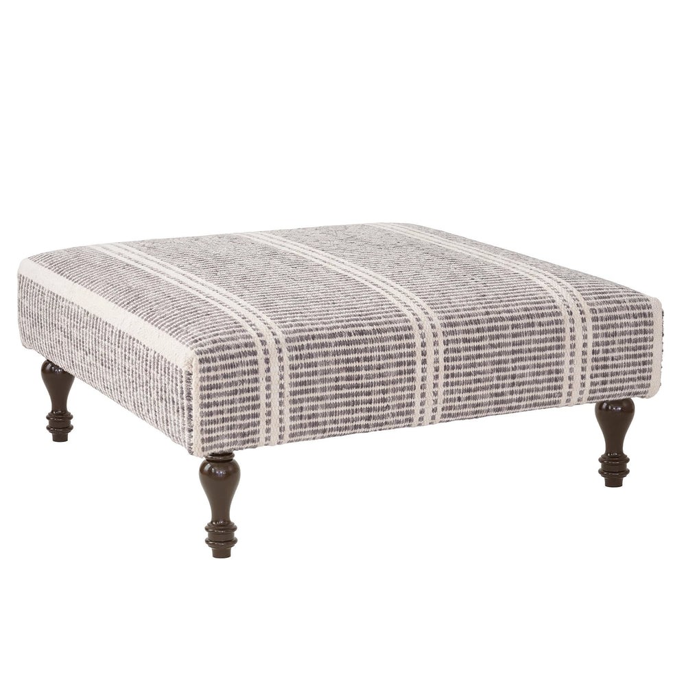 Malta Rug Ottoman | Grey