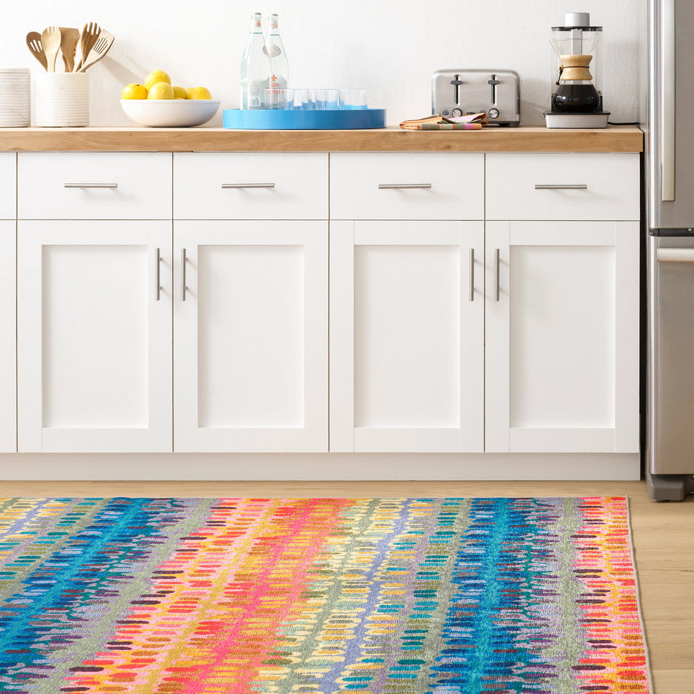 Paint Chip Machine Washable Rug | Multi