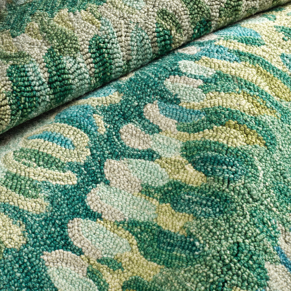 Paint Chip Hand Micro Hooked Wool Rug | Moss