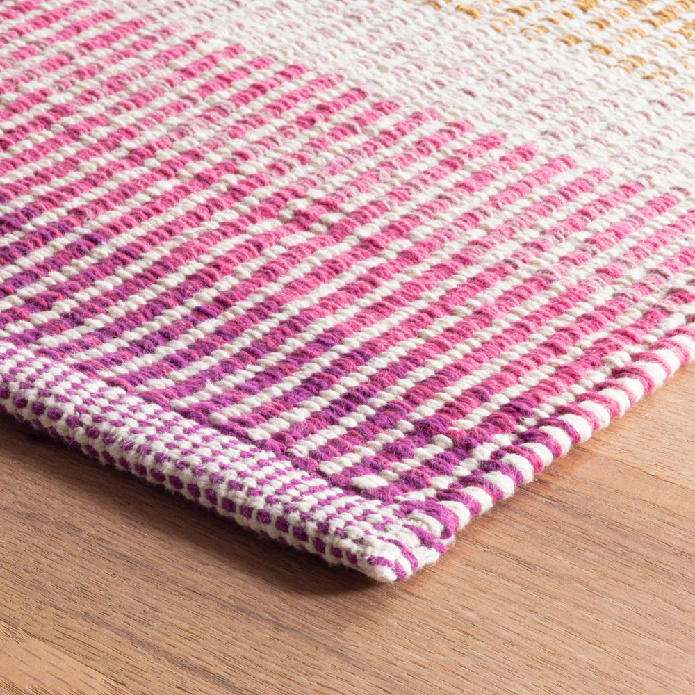 Watercolor Horizon Handwoven Cotton Rug | Multi