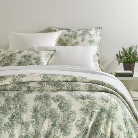 Vintage Pine Boughs Duvet Cover | Natural
