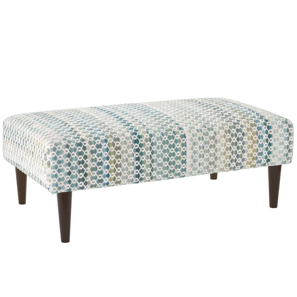 Poppy Rug Ottoman | Blue