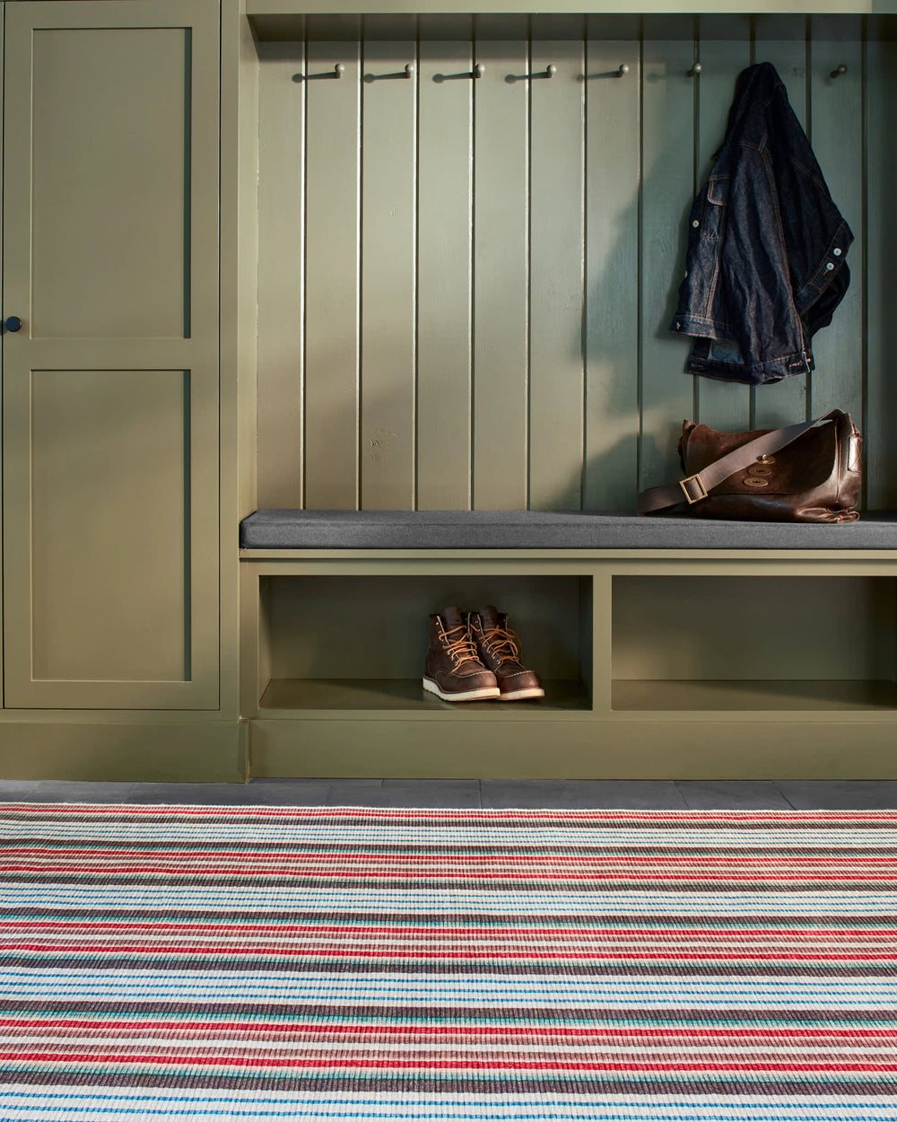 Ranch Stripe Machine Washable Rug | Multi