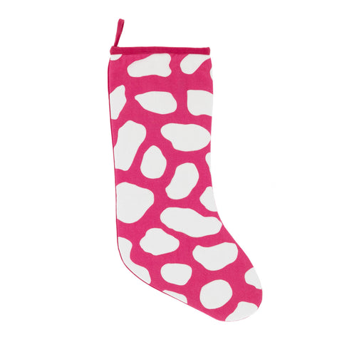 Pebbles Quilted Stocking | Fuchsia