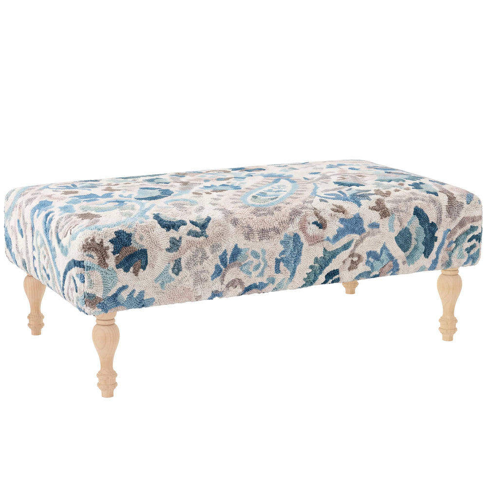 Ines Rug Ottoman | Blue