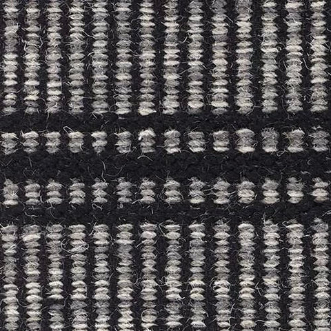 Malta Handwoven Wool Rug Swatch | Black