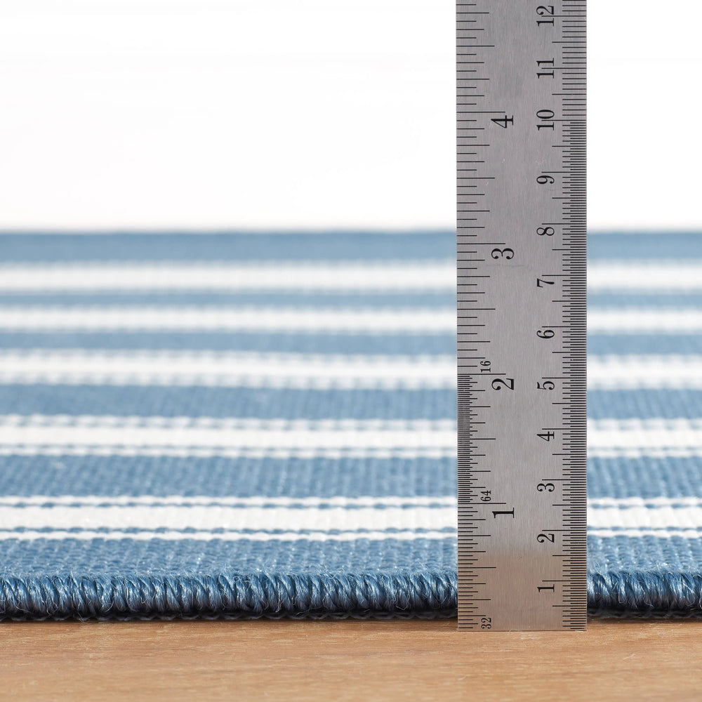 Maysville Stripe Woven Indoor/Outdoor Custom Rug | Slate