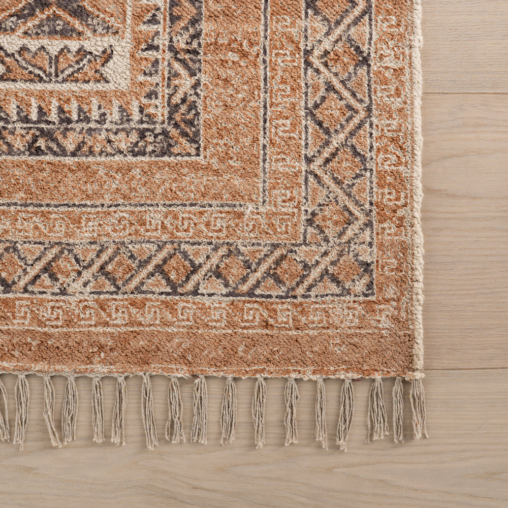 Ardin Vintage Handmade Cotton Rug | Brown