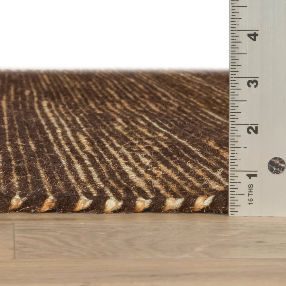 Seed Handwoven Jute Rug | Black/Natural