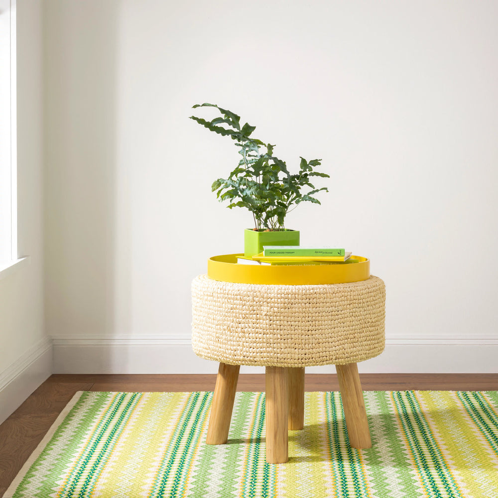 Briarwood Handwoven Cotton Rug | Lemon