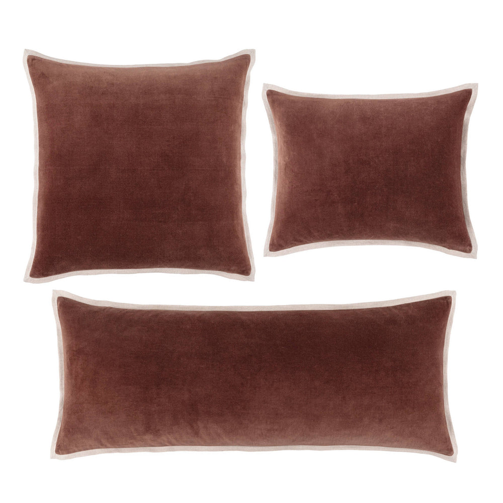 Gehry Velvet/Linen Decorative Pillow Cover | Russet