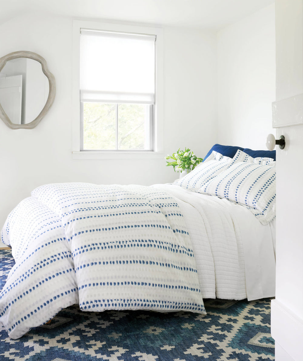 Ink Dots Sham | Blue