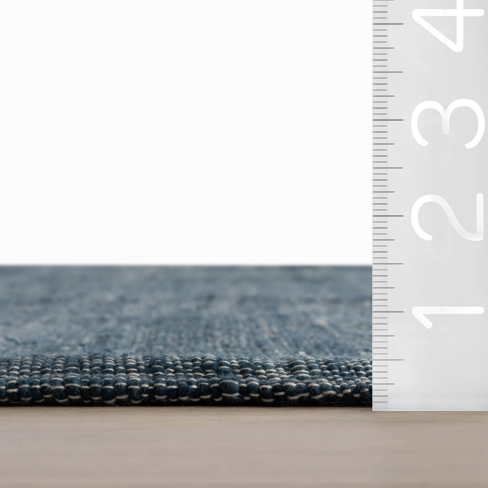 Lioro Plaid Handmade Cotton Rug | Charcoal