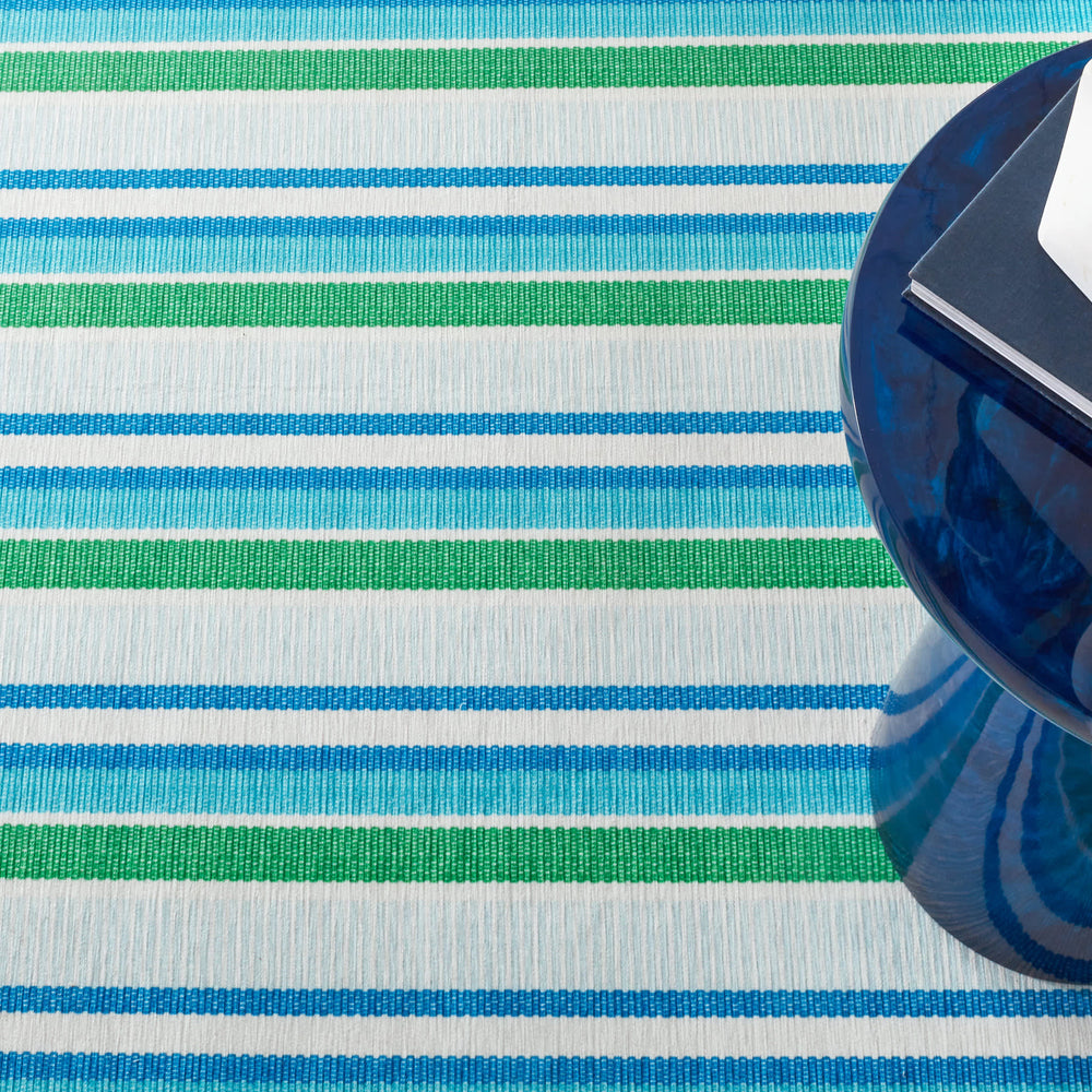 Always Greener Machine Washable Rug | Cobalt/Green