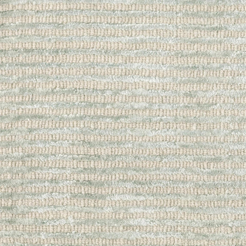 Cut Stripe Hand Knotted Viscosewool Rug Swatch | Ocean