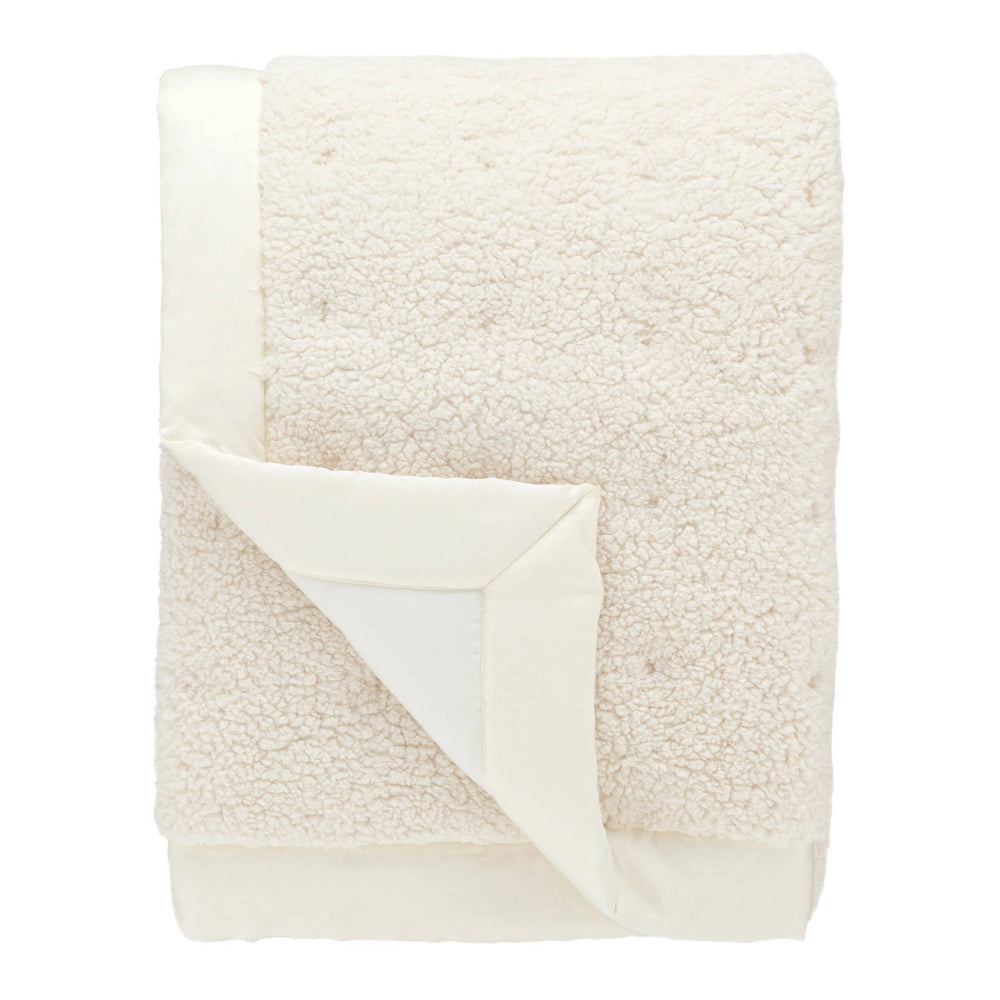 Marshmallow Fleece Puff Throw | Ivory