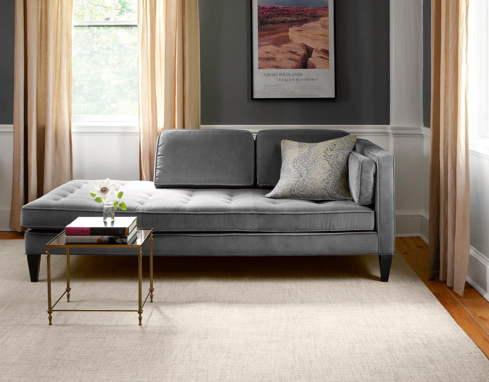 Crosshatch Hand Micro Hooked Wool Rug | Ivory