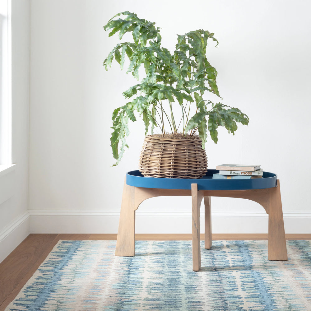 Paint Chip Hand Micro Hooked Wool Rug | Blue