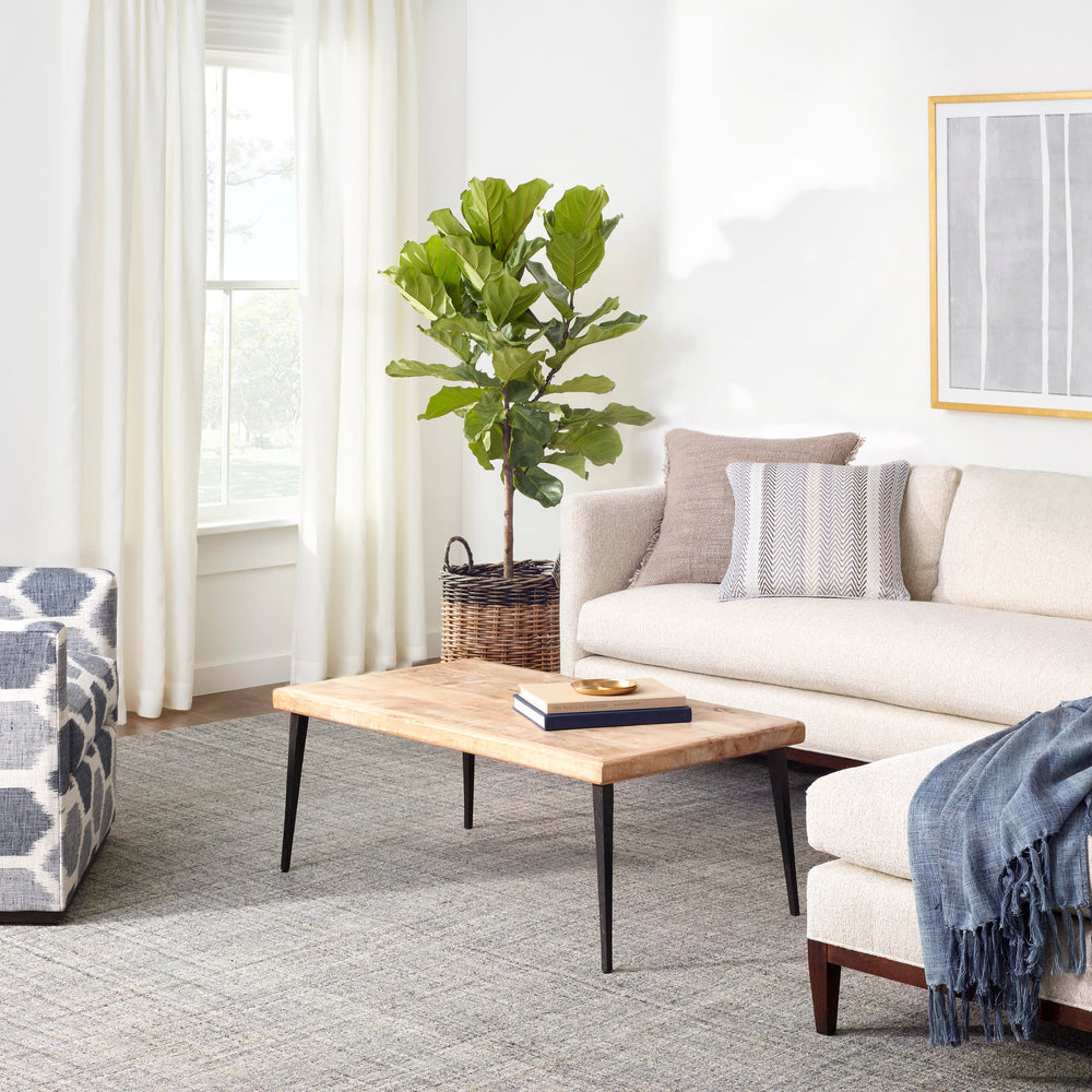 Harris Hand Micro Hooked Wool Rug | Blue/Brown