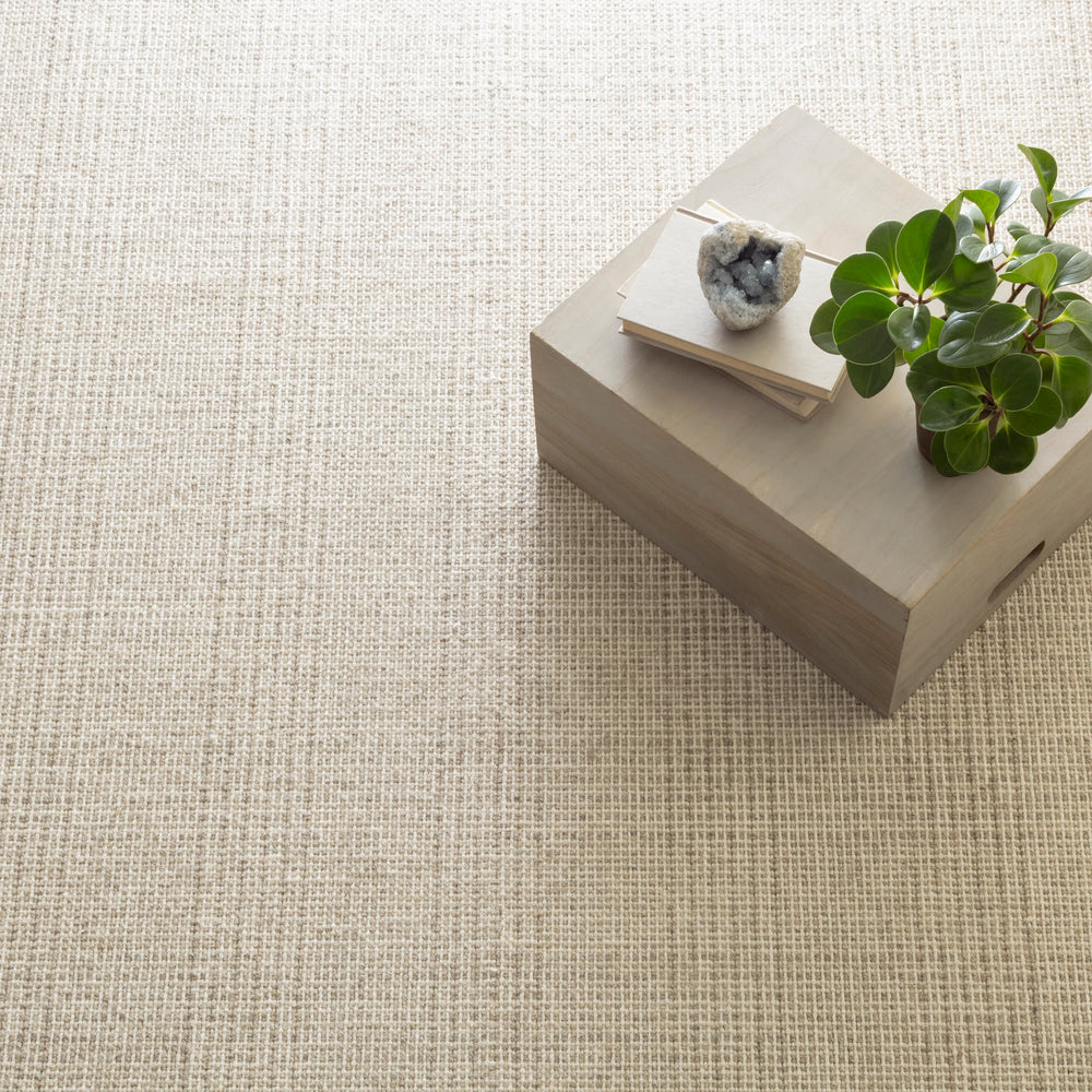 Checkers Woven Wool Custom Rug | Natural