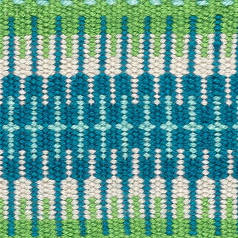 Folly Handwoven Indoor/Outdoor Rug Swatch | Blue/Green