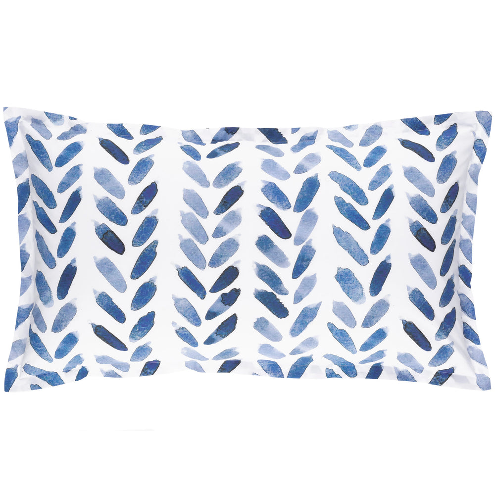 Blue Brush Sham | White/Blue
