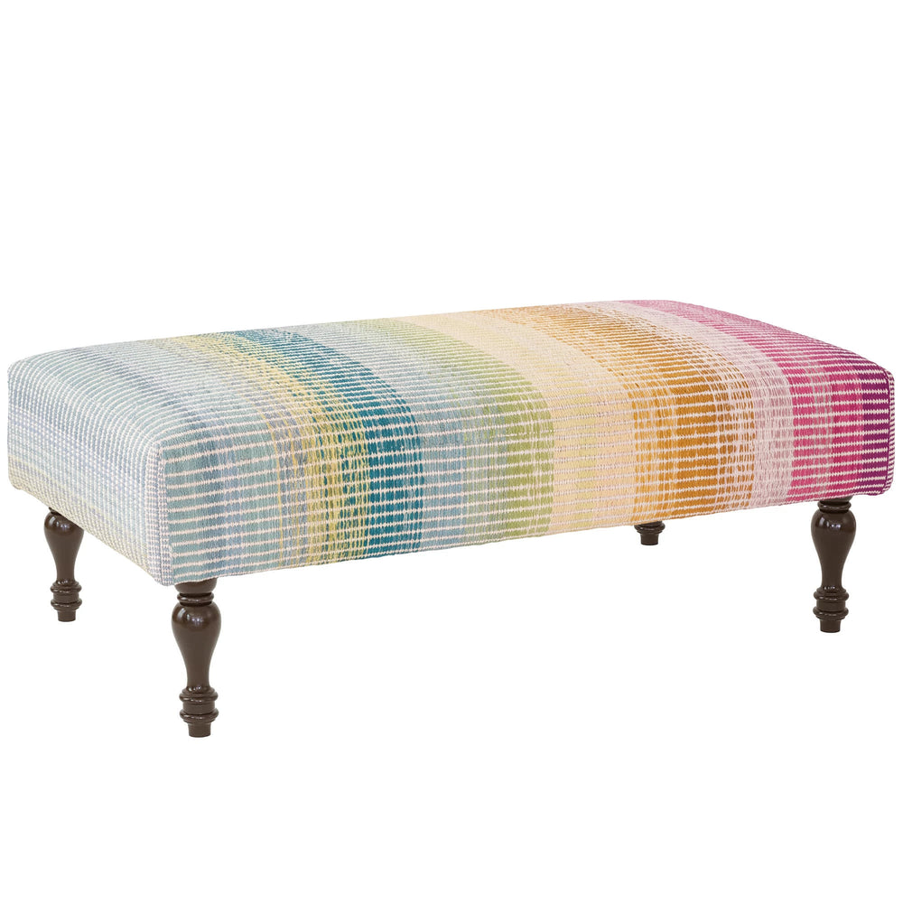 Watercolor Horizon Rug Ottoman | Multi