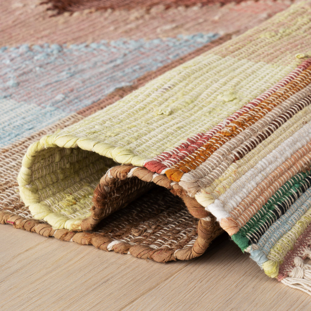 Solmira Southwestern Handmade Cotton Rug | Multicolor