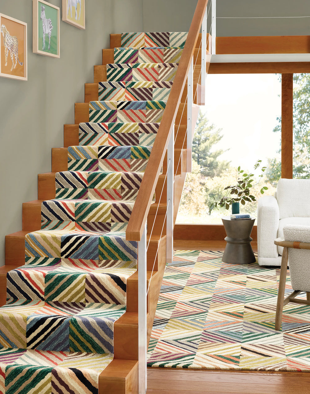 Potter Hand Micro Hooked Wool Rug | Multi
