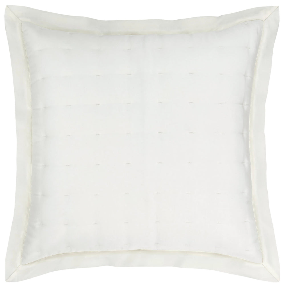 Silken Solid Puff Sham | Ivory