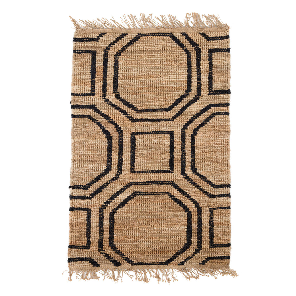 Hexile Hand Knotted Jute Rug | Neutral