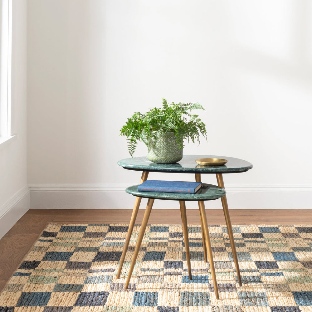 Kirby Handwoven Jute Rug | Blue