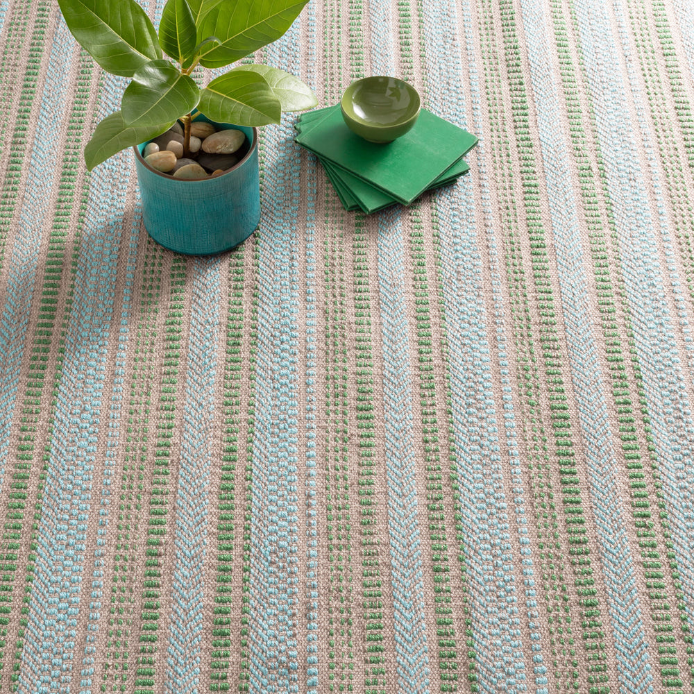 Sooner Than Later Handwoven Indoor/Outdoor Rug | Aqua