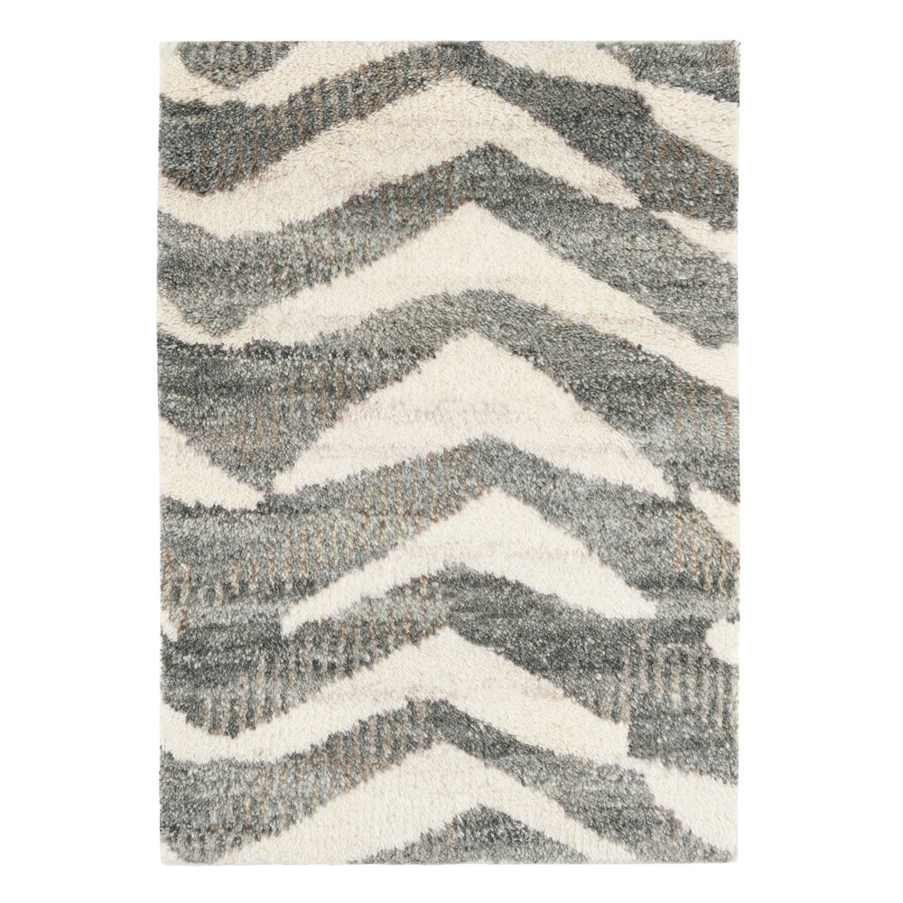 Farah Hand Knotted Wool Rug | Grey