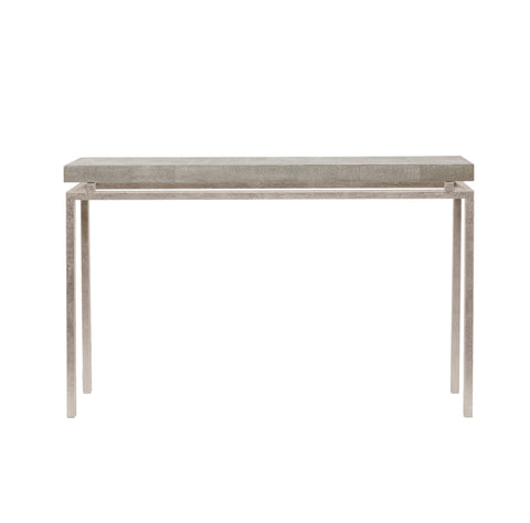 Benjamin Narrow Console | Sand Faux Shagreen