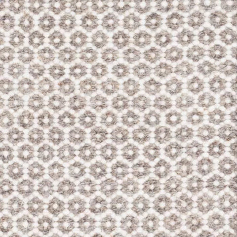 Honeycomb Handwoven Wool Custom Rug Swatch | Ivory/Grey