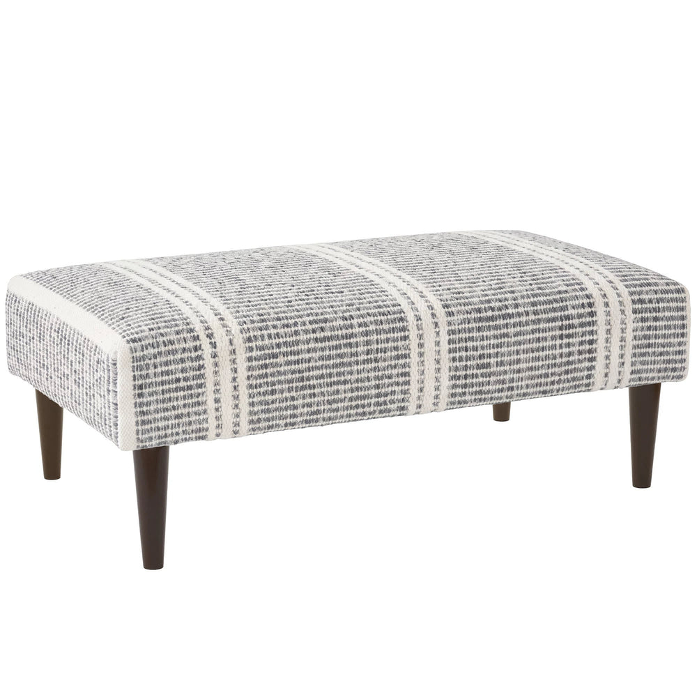 Malta Rug Ottoman | Grey