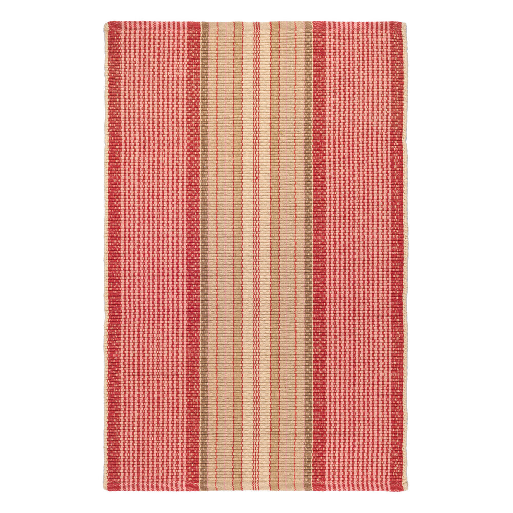 Framboise Handwoven Cotton Rug | Red