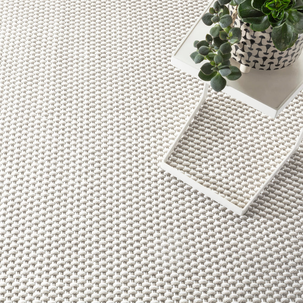 Two-Tone Rope Handwoven Indoor/Outdoor Rug | Platinum/White