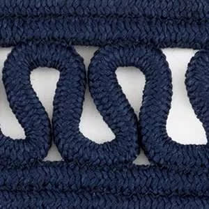 Reef Handwoven Indoor/Outdoor Oval Rug Swatch | Navy