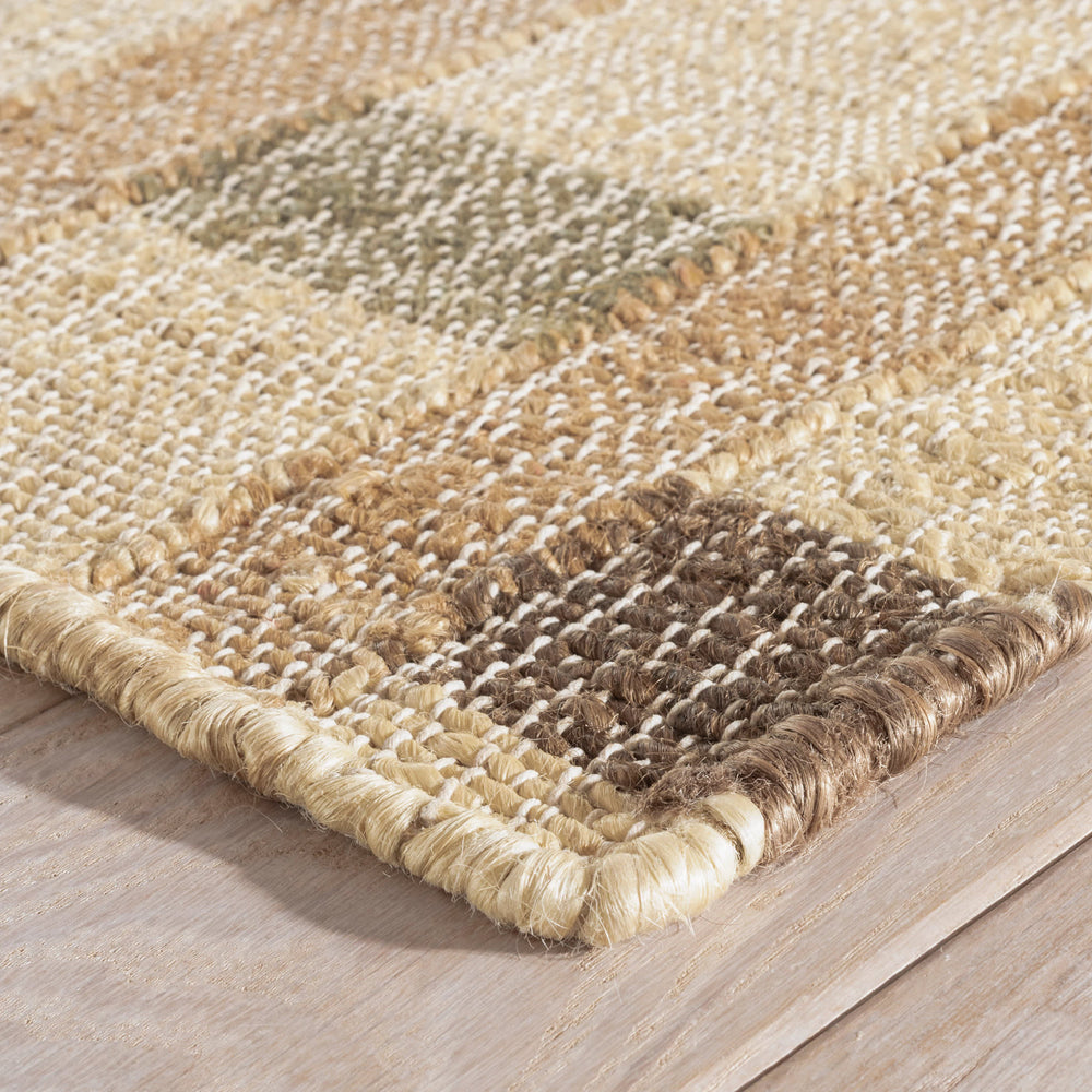 Mosaic Handwoven Jute Rug | Blue