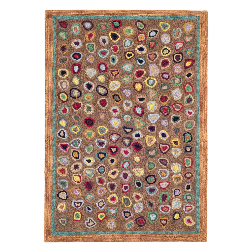 Cats Paw Hand Micro Hooked Wool Rug | Brown