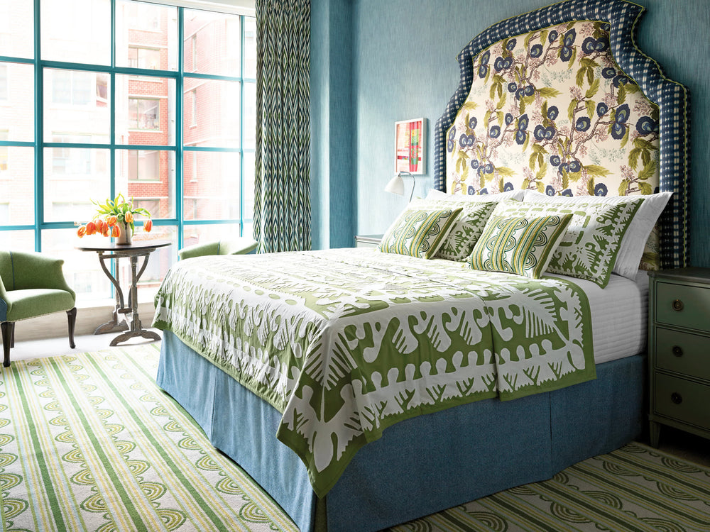 Knight Wood Cutwork Coverlet | Olive