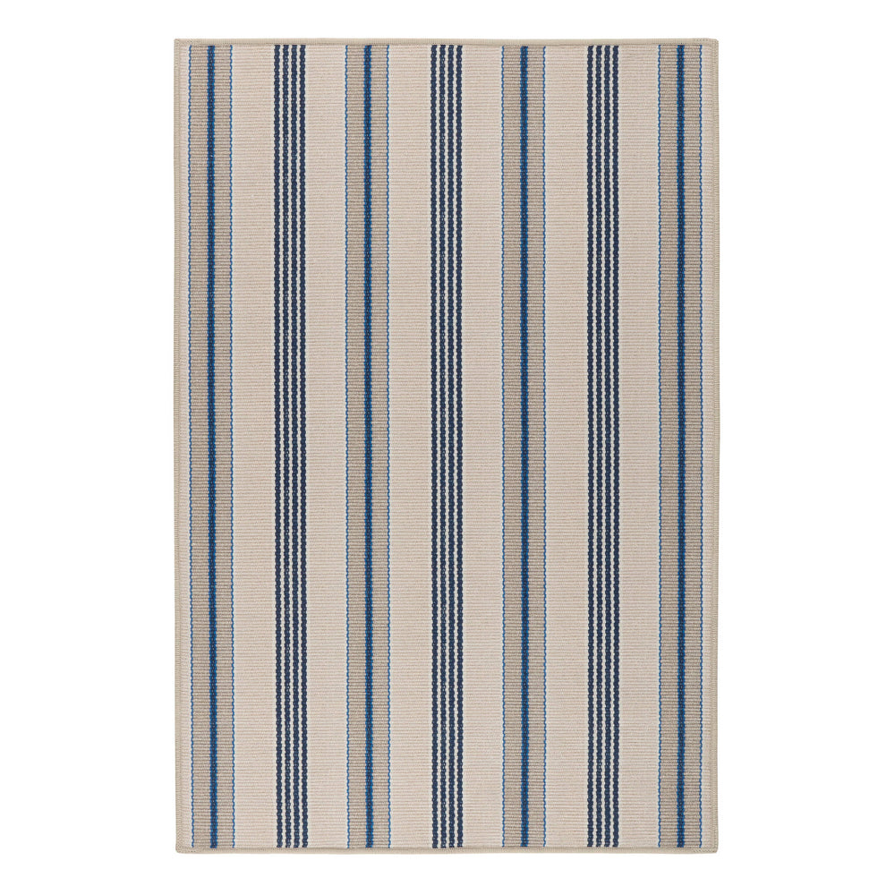Nimes Ticking Machine Washable Rug | Neutral