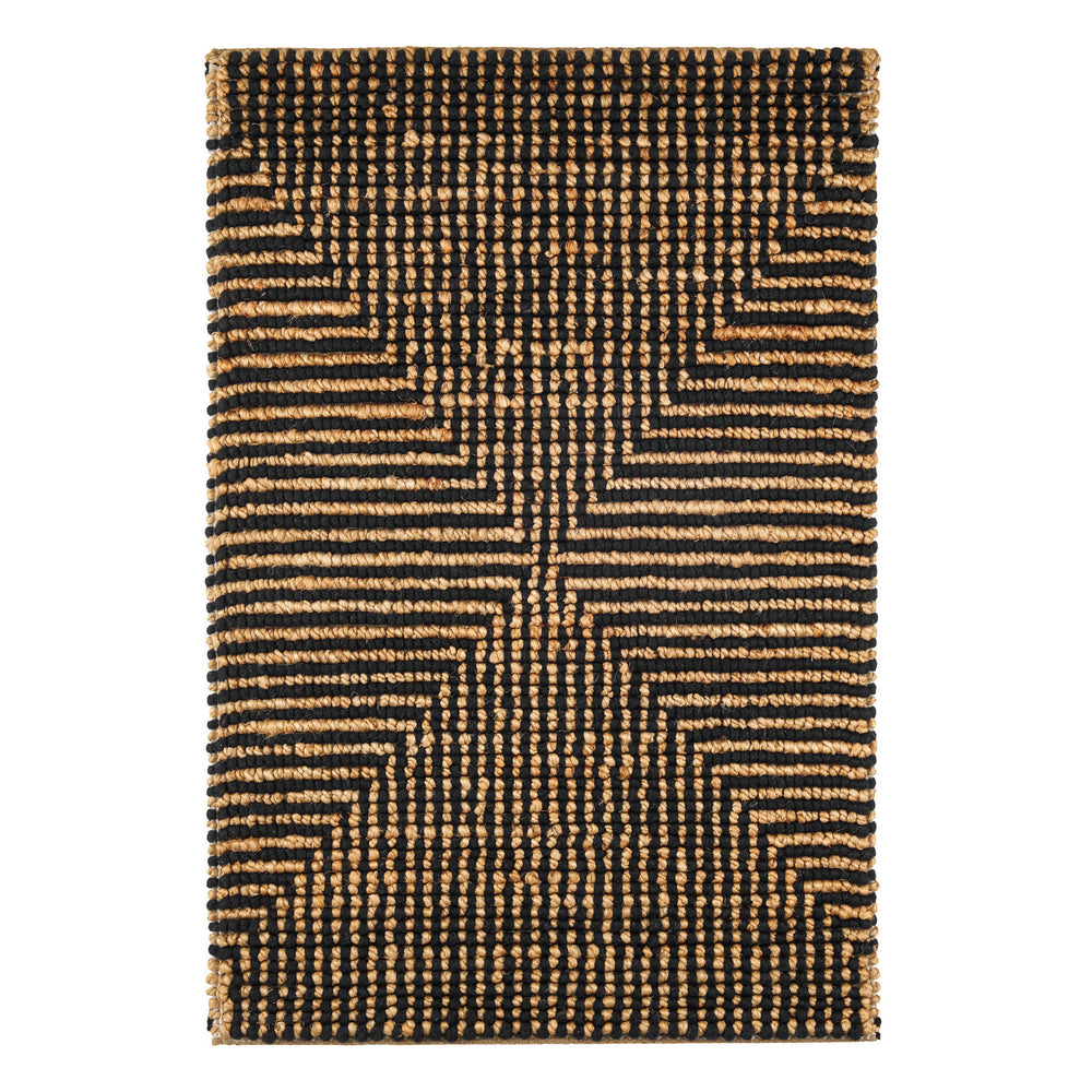 Kelan Handwoven Jute Rug | Black
