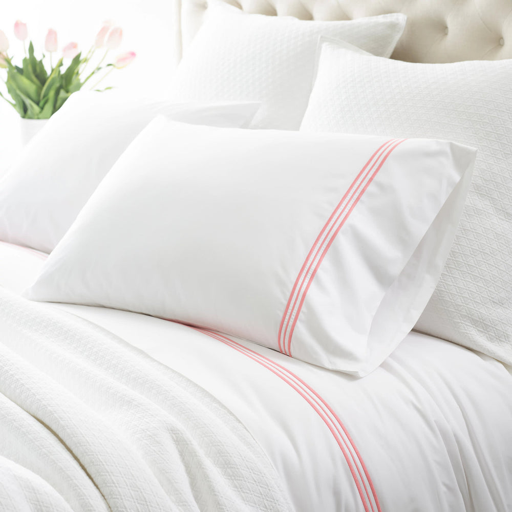 Trio Pillowcases (Pair) | Coral